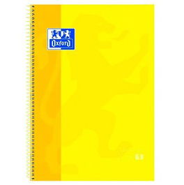 Oxford Cuaderno Classic Europeanbook 1 Write&Erase A4+ 80 Hojas Amarillo (Pack 5) (Set de 5)