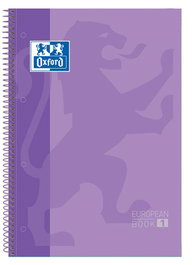 Bloc Oxford School Eu.Book 1 Micro.Tapa Extra A4+ 80H Cuadric.5X5 90G Lila (Set de 5)