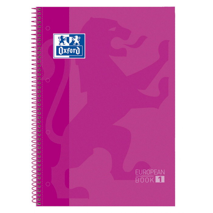 Oxford Cuaderno Europeanbook Tapa Extradura 80 Hojas Cuadrícula 5x5 A4+ Rosa Oxford Cuaderno Europeanbook Tapa Extradura 80 Hojas Cuadrícula 5x5 A4+ Rosa