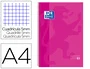 Oxford Bloc Espiral Tapa Extradura DIN A4 80 Hojas Cuadricula 5 mm Color Rosa