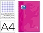Oxford Bloc Espiral Tapa Extradura DIN A4 80 Hojas Cuadricula 5 mm Color Rosa