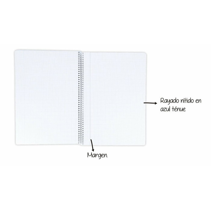 Oxford Cuaderno Espiral Write&Erase Folio 80 Hojas Milimetrado Pack 4+1 Colores Vivos
