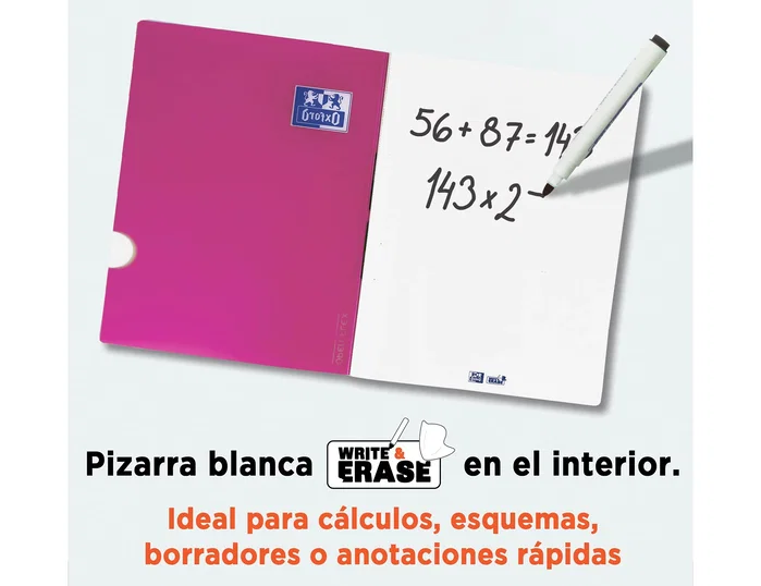 Oxford Libreta Openflex A5 48 Hojas Cuadro 4mm Colores Surtidos (Set de 10)
