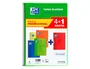 Oxford Pack 4+1 Cuaderno Espiral Tapa Blanda Folio 80 Hojas 4x4mm Colores Vivos