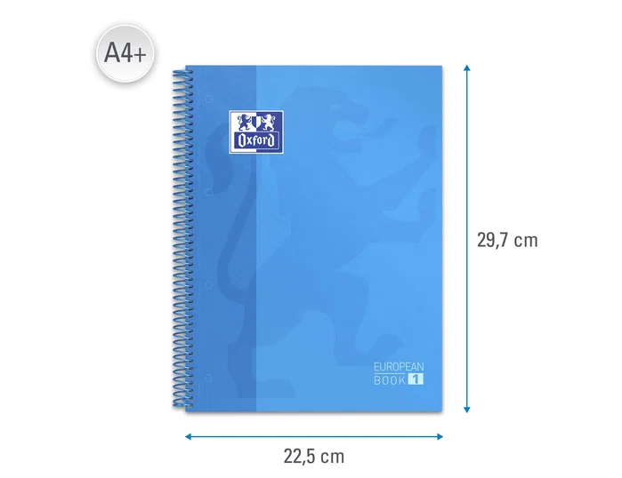 Oxford Cuaderno European Book 1 Tapa Extradura 80 Hojas Cuadriculado A4+ Turquesa Oxford Cuaderno European Book 1 Tapa Extradura 80 Hojas Cuadriculado A4+ Turquesa