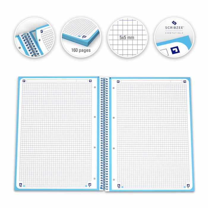 Oxford Cuaderno European Book 1 Tapa Extradura 80 Hojas Cuadriculado A4+ Turquesa Oxford Cuaderno European Book 1 Tapa Extradura 80 Hojas Cuadriculado A4+ Turquesa
