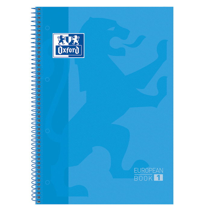 Oxford Cuaderno European Book 1 Tapa Extradura 80 Hojas Cuadriculado A4+ Turquesa Oxford Cuaderno European Book 1 Tapa Extradura 80 Hojas Cuadriculado A4+ Turquesa