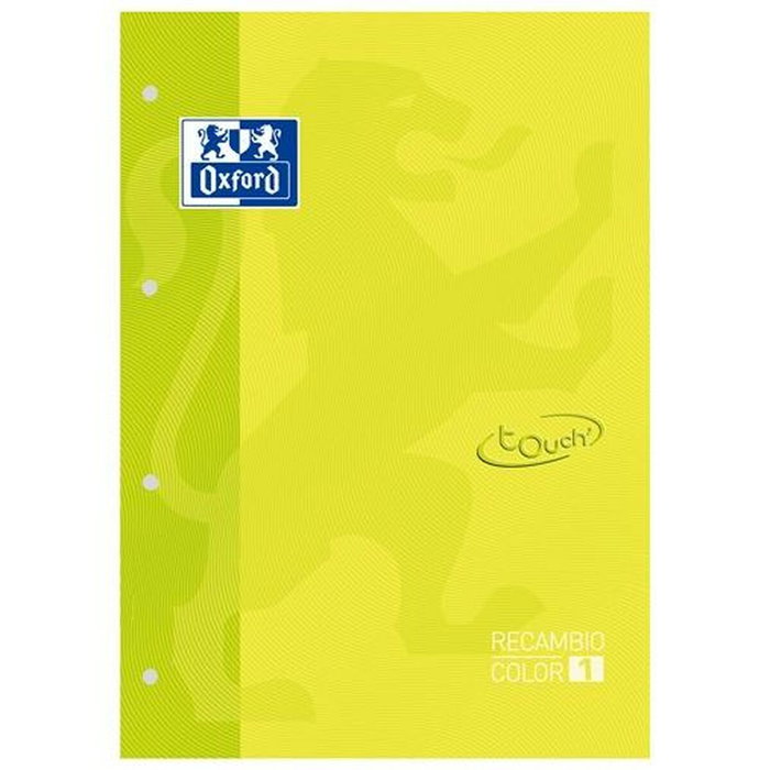 Oxford Recambio Touch Din A4+ Verde Lima 80 Hojas Cuadriculado 5 mm Oxford Recambio Touch Din A4+ Verde Lima 80 Hojas Cuadriculado 5 mm