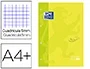 Oxford Recambio Din A4+ 80 Hojas 90gr Cuadriculado 5mm Tapa Blanda 4 Taladros Verde Lima