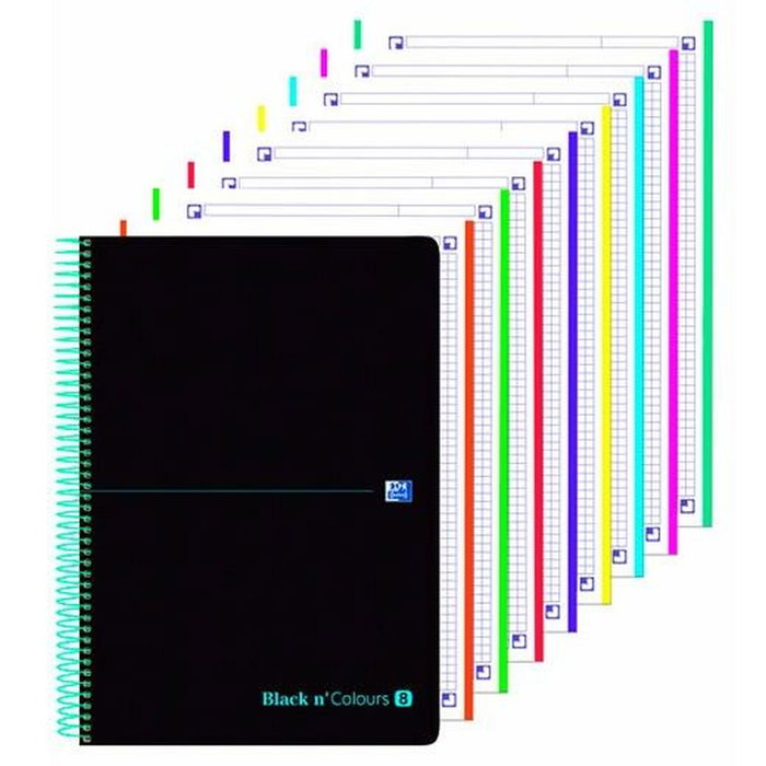 Oxford Cuaderno Espiral Ebook 160 Hojas Din A4+ Cuadrícula 5 mm Black'n Colors Turquesa Oxford Cuaderno Espiral Ebook 160 Hojas Din A4+ Cuadrícula 5 mm Black'n Colors Turquesa