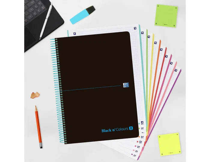 Oxford Set de 5 Cuadernos Black'n Colours Europeanbook A4+ 160 Hojas