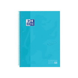 Bloc Oxford School Eu.Book 1 Touch Micro.Tapa Extra A4+ 80H Cuadric.5X5 90G Azul Pastel (Set de 5)
