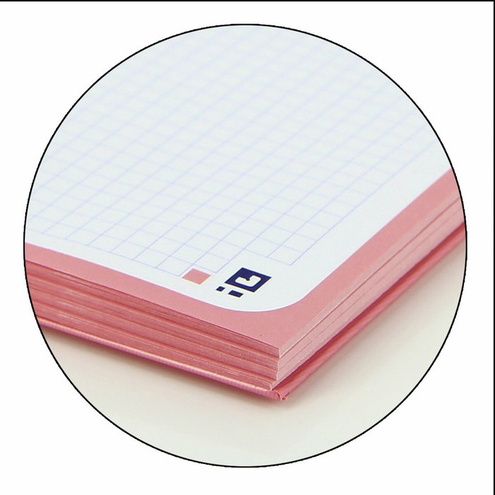 OXFORD Bloc School EU.Book 1 Touch micro A4+ 80 hojas Cuadriculado 5x5 Flamingo Pastel (Set de 5)