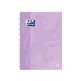 Bloc Oxford School Eu.Book 1 Touch Micro.Tapa Extra A4+ 80H Cuadric.5X5 90G Lavanda Pastel (Set de 5)