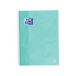 Bloc Oxford School Eu.Book 1 Touch Micro.Tapa Extra A4+ 80H Cuadric.5X5 90G Ice Mint Pastel (Set de 5)