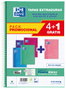 Oxford Pack 4+1 Cuadernos Espiral Write&Erase Folio 80 Hojas Cuadro 4x4 mm Colores Tendencia