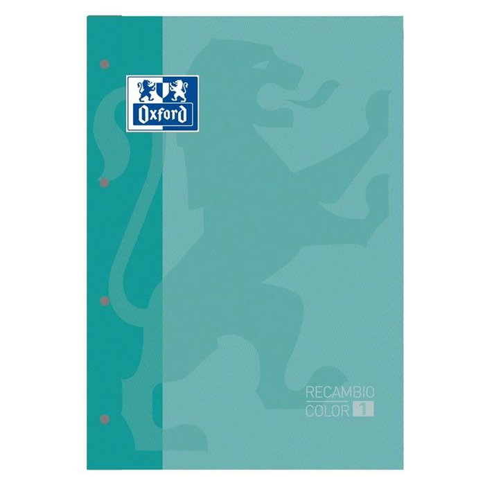 Oxford Recambio Classic A4 Verde Menta 90g 5x5mm 4 Taladros 1 Banda - 5U Oxford Recambio Classic A4 Verde Menta 90g 5x5mm 4 Taladros 1 Banda - 5U