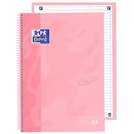 Oxford Cuaderno Europeanbook 1 Write&Erase A4+ T-Extradura Pack 5 Ud Flamingo Pastel con Pizarra Interior y App Scribzee