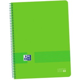 Oxford Live&Go Europeanbook 1 Cuaderno A4+ 80 Hojas Tapa Plástico Pack 5 Unidades Verde Microperforado 5x5 mm