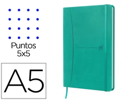 Oxford Cuaderno A5 104 Hojas Cosida Tapa Extradura Rayado Punteado Dots 5x5 Colores Surtidos
