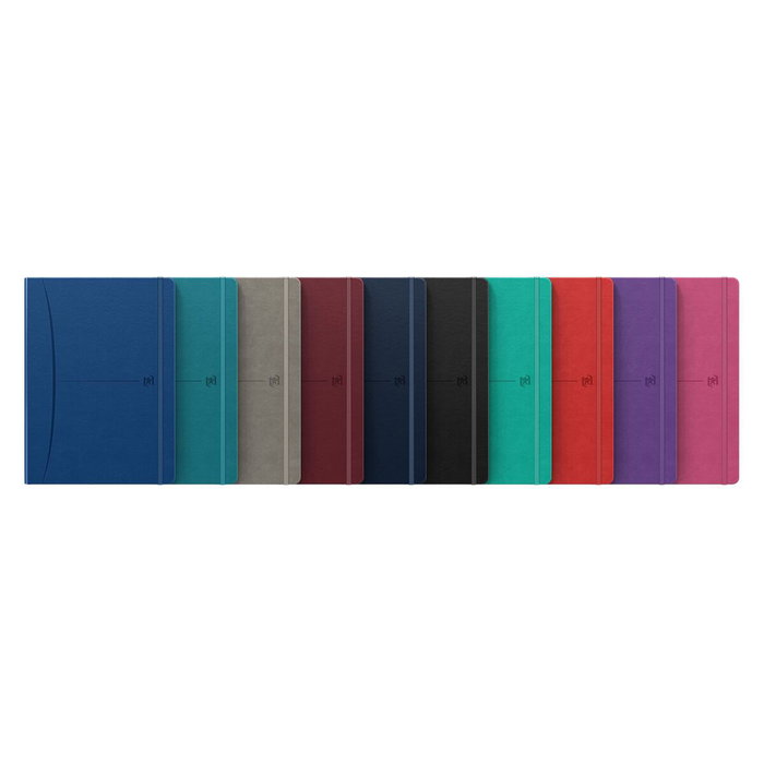 Oxford Cuaderno Signature B5 80H 1 Línea Tapa Extradura Símil Piel (Set de 10)