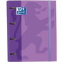 Oxford Carpeta Europeanbinder Classic 4 Anillas A4+ Malva con Recambio