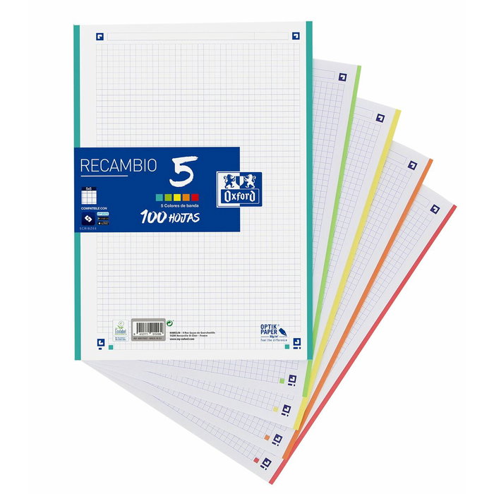 Oxford Carpeta Europeanbinder Classic 4 Anillas A4+ Malva con Recambio Oxford Carpeta Europeanbinder Classic 4 Anillas A4+ Malva con Recambio