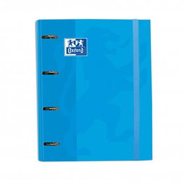 Carpebloc Oxford School Europeanbinder Classic A4+ 4 An.Mixtas 35Mm Con Recambio 100 Hj. Cuadric.5X5 Turquesa