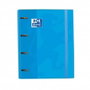 Oxford Europeanbinder Classic A4+ con 4 anillas de 35 mm y recambio, Turquesa