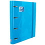 Oxford Europeanbinder Classic A4+ con 4 anillas de 35 mm y recambio, Turquesa