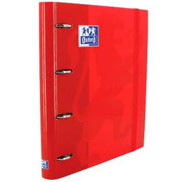 Oxford Carpeta Anillas 4x35 mm Classic Europeanbinder C-Recambio 100H A4+ 5x5 T-Extradura Rojo