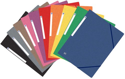 Oxford Carpeta Top File de Gomas y Solapas A4+ Colores Clásicos