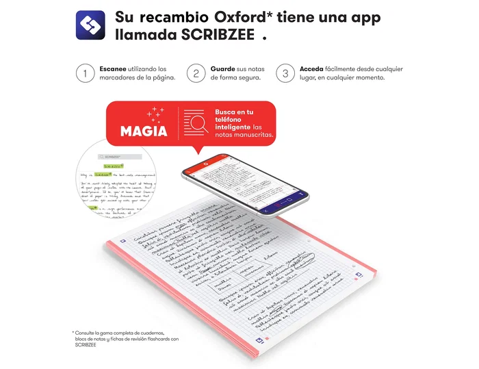 Oxford Europeanbinder + Live & Go con Recambio A4+ Negro