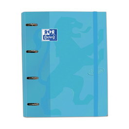 Carpebloc Oxford School Europeanbinder Touch A4+ 4 An.Mixtas 35Mm Con Recambio 100 Hj. Cuadric.5X5 Azul Pastel (Set de 4)