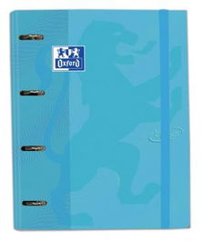 Oxford Carpeta Anillas 4x35 mm Touch Europeanbinder A4+ Azul Pastel con Recambio 100H Extradura