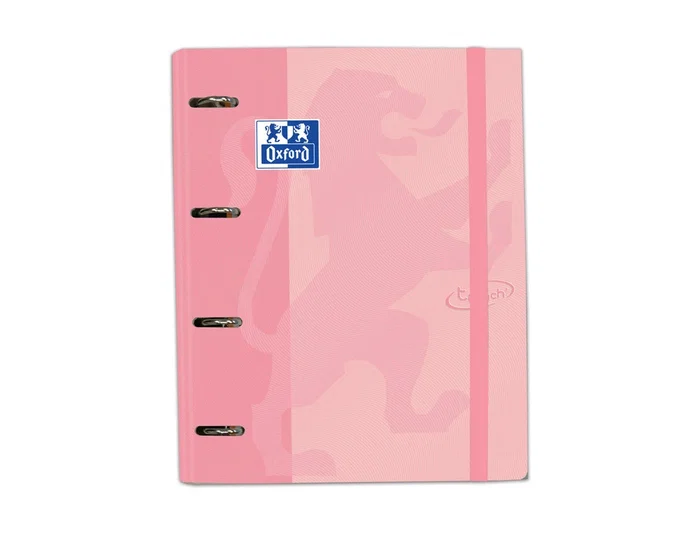 Oxford Carpeta con Anillas Touch Europeanbinder Rosa Flamingo Pastel con Recambio de 100 Hojas