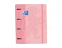 Oxford Carpeta con Anillas Touch Europeanbinder Rosa Flamingo Pastel con Recambio de 100 Hojas