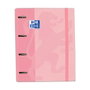 Oxford Carpeta con Anillas Touch Europeanbinder Rosa Flamingo Pastel con Recambio de 100 Hojas