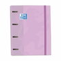 Oxford Carpeta de Anillas Touch Europeanbinder 4x35mm con Recambio A4+ Malva Pastel