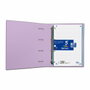 Oxford Carpeta de Anillas Touch Europeanbinder 4x35mm con Recambio A4+ Malva Pastel