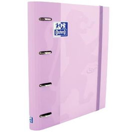 Oxford Carpeta Anillas C-Recambio 100H A4+ 4x35 mm Touch Europeanbinder Malva Pastel