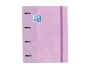 Oxford Carpeta de Anillas Touch Europeanbinder 4x35mm con Recambio A4+ Malva Pastel