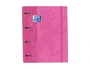 Oxford Carpeta Touch Europeanbinder 4 anillas 35 mm Fucsia con 100 hojas cuadro 5 mm DIN A4+