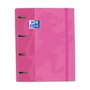 Oxford Carpeta Touch Europeanbinder 4 anillas 35 mm Fucsia con 100 hojas cuadro 5 mm DIN A4+
