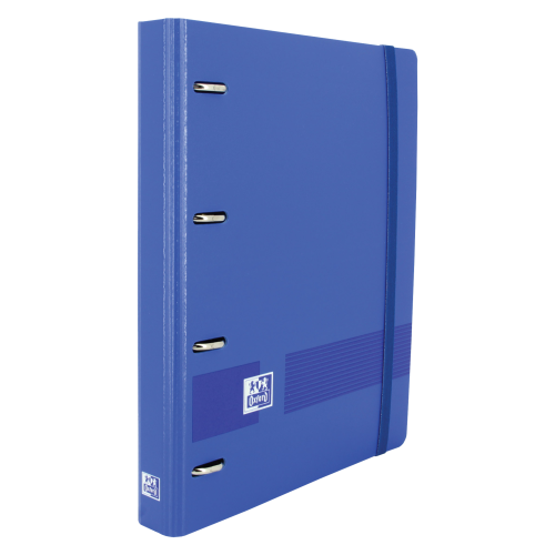 Oxford Europeanbinder + Live & Go A4+ con 4 anillas de 35 mm y recambio, Azul