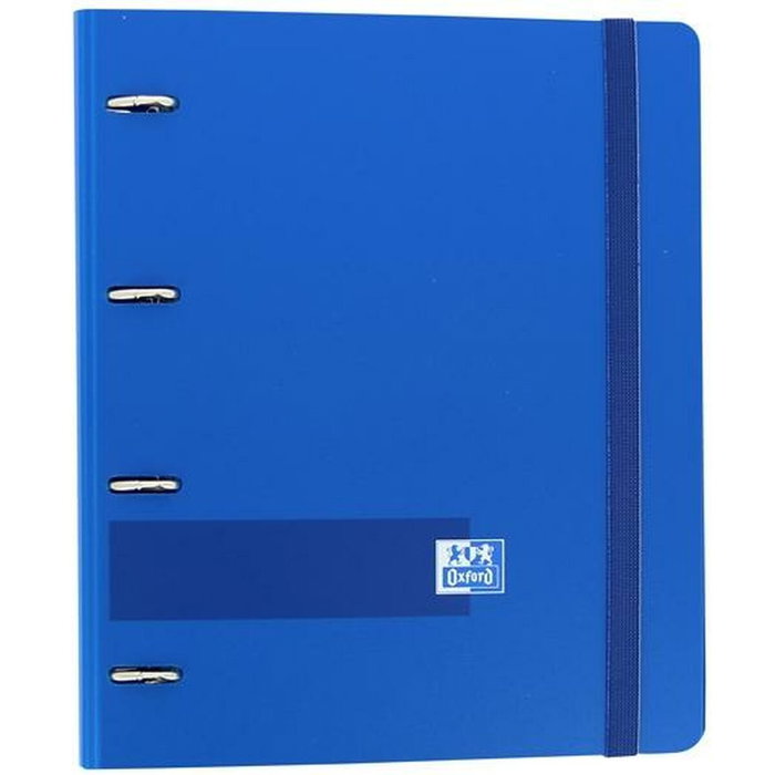 Oxford Europeanbinder + Live & Go A4+ con 4 anillas de 35 mm y recambio, Azul