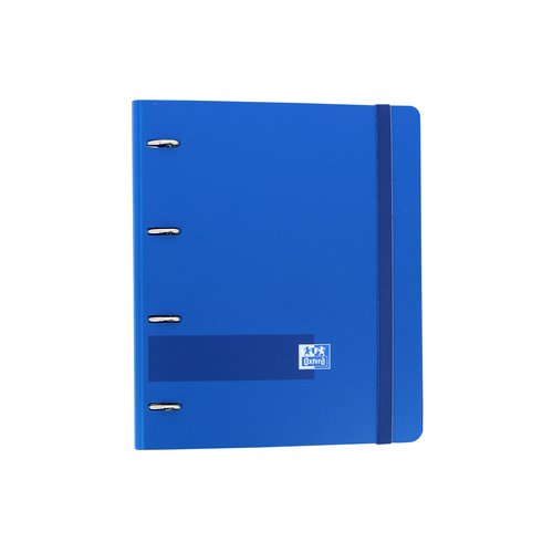 Oxford Europeanbinder + Live & Go A4+ con 4 anillas de 35 mm y recambio, Azul
