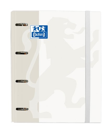 Oxford Europeanbinder Classic Carpeta de Anillas A4+ con Recambio Blanco