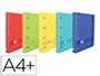 Oxford Carpeta con Recambio Europeanbinder Live&Go DIN A4+ Polyfoam 4 Anillas 35 mm Cuadro 5 mm Colores Surtidos