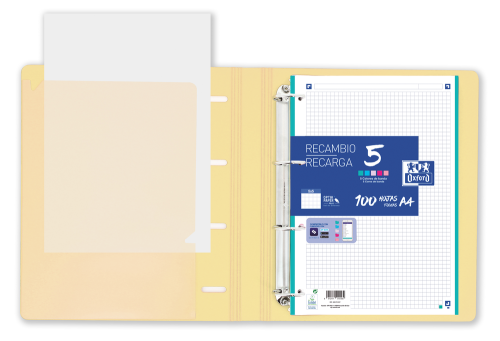 Oxford Carpeta Europeanbinder Live & Go 4 Anillas 35 mm Colores Pastel Oxford Carpeta Europeanbinder Live & Go 4 Anillas 35 mm Colores Pastel